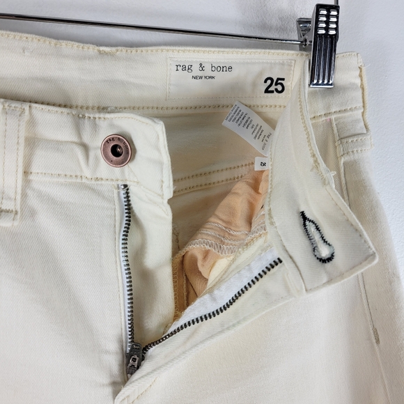 Rag & Bone Cate Mid Rise Ankle Skinny Jeans Butter Yellow - Picture 6 of 12